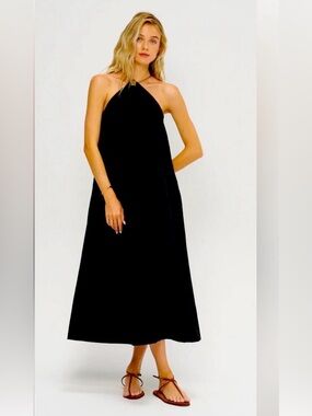 Tibi nwt Tech Twill Lavalliere Halter Dress size 6